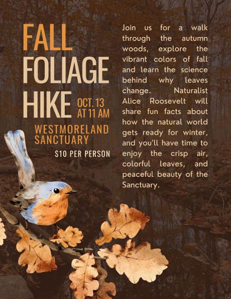 Fall Foliage Hike at Westmoreland Sanctuary